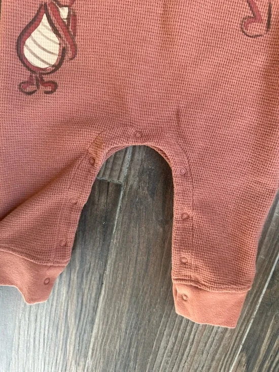 Disney Rust Winnie the Pooh & Piglet Ruffle Collar Jumpsuit - Picture 5 of 10